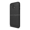 Gigapack Szilikon telefonvédő (ütésállóság, légpárnás sarok, szálcsiszolt, karbon minta) FEKETE (GP-70742)