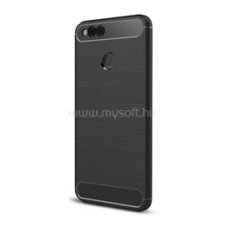 Gigapack Szilikon telefonvédő (ütésállóság, légpárnás sarok, szálcsiszolt, karbon minta) FEKETE (GP-76912) tok és táska