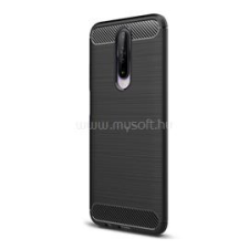 Gigapack Szilikon telefonvédő (ütésállóság, légpárnás sarok, szálcsiszolt, karbon minta) FEKETE (GP-92972) tok és táska