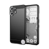 Gigapack Szilikon telefonvédő (ütésállóság, légpárnás sarok, szálcsiszolt, karbon minta) FEKETE Nothing CMF Phone 2 Pro
