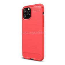 Gigapack Szilikon telefonvédő (ütésállóság, légpárnás sarok, szálcsiszolt, karbon minta) PIROS (GP-90181) tok és táska