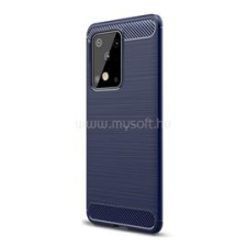 Gigapack Szilikon telefonvédő (ütésállóság, légpárnás sarok, szálcsiszolt, karbon minta) SÖTÉTKÉK (GP-92980) tok és táska