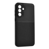 Gigapack Szilikon telefonvédő (ütésállóság, mágneses, bőr hatású hátlap, csíkos) FEKETE