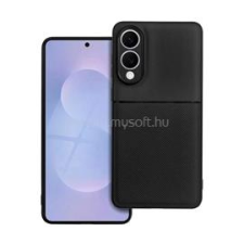 Gigapack Szilikon telefonvédő (ütésállóság, mágneses, bőr hatású hátlap, csíkos) FEKETE (GP-174339) tok és táska