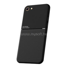 Gigapack Szilikon telefonvédő (ütésállóság, mágneses, bőr hatású hátlap, csíkos) FEKETE (GP-99186) tok és táska