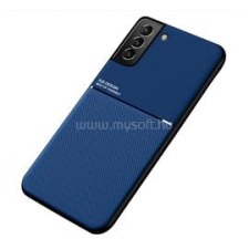 Gigapack Szilikon telefonvédő (ütésállóság, mágneses, bőr hatású hátlap, csíkos) SÖTÉTKÉK (GP-112104) tok és táska