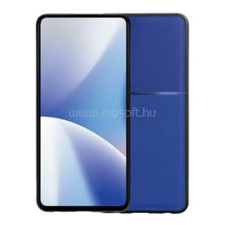 Gigapack Szilikon telefonvédő (ütésállóság, mágneses, bőr hatású hátlap, csíkos) SÖTÉTKÉK (GP-180678) tok és táska