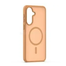 Gigapack Szilikon telefonvédő (ütésállóság, matt, műanyag hátlap, kameravédő, MagSafe) VILÁGOSBARNA (GP-187912) tok és táska