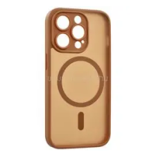Gigapack Szilikon telefonvédő (ütésállóság, matt, műanyag hátlap, kameravédő, MagSafe) VILÁGOSBARNA (GP-187920) tok és táska