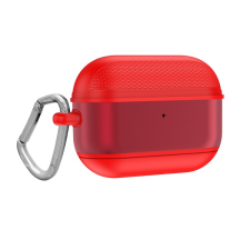Gigapack Szilikon tok (ütésállóság + karabíner) piros apple airpods pro gp-95297 audió kellék