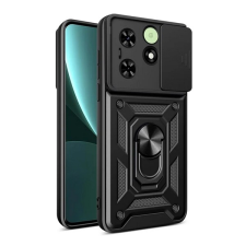 Gigapack Tecno Spark 20C  defender műanyag telefonvédő (ütésállóság, szilikon belső, tartógyűrű, kameravédő) fekete tok és táska