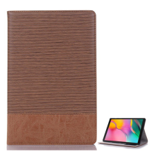 Gigapack Tok álló, bőr hatású (aktív FLIP, oldalra nyíló, asztali tartó funkció, textil minta) BARNA [Samsung Galaxy Tab S6 Lite 10.4 LTE (SM-P619) 2022] (5996457974207) - Tablet tok tablet tok