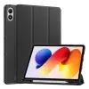 Gigapack Tok álló, bőr hatású (aktív FLIP, oldalra nyíló, TRIFOLD, asztali tartó, ceruza tartó) FEKETE Xiaomi Redmi Pad 2 Pro