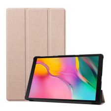 Gigapack Tok álló, bőr hatású (aktív FLIP, oldalra nyíló, TRIFOLD asztali tartó funkció) ARANY [Samsung Galaxy Tab A 10.1 LTE (2019) SM-T515] tablet tok