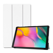 Gigapack Tok álló, bőr hatású (aktív FLIP, oldalra nyíló, TRIFOLD asztali tartó funkció) FEHÉR [Samsung Galaxy Tab A 10.1 LTE (2019) SM-T515] (5996457873173) tablet tok