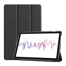 Gigapack Tok álló, bőr hatású (aktív FLIP, oldalra nyíló, TRIFOLD asztali tartó funkció) FEKETE [Huawei MediaPad M6 10.8 LTE] (5996457891306) tablet tok