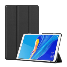 Gigapack Tok álló, bőr hatású (aktív FLIP, oldalra nyíló, TRIFOLD asztali tartó funkció) FEKETE [Huawei MediaPad M6 8.4 WIFI] (5996457898480) tablet tok