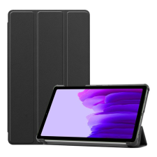 Gigapack Tok álló, bőr hatású (aktív FLIP, oldalra nyíló, TRIFOLD asztali tartó funkció) FEKETE [Samsung Galaxy Tab A7 Lite LTE (SM-T225)] (5996591082776) tablet tok