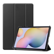 Gigapack Tok álló, bőr hatású (aktív FLIP, oldalra nyíló, TRIFOLD asztali tartó funkció) FEKETE [Samsung Galaxy Tab S8 LTE (SM-X706)] tablet tok