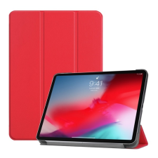Gigapack Tok álló, bőr hatású (aktív FLIP, oldalra nyíló, TRIFOLD asztali tartó funkció) PIROS Apple IPAD Pro 11 (2018) tablet tok