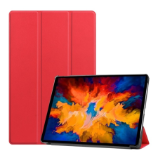Gigapack Tok álló, bőr hatású (aktív flip, oldalra nyíló, TRIFOLD asztali tartó funkció) PIROS Lenovo Tab P11 Pro (TB-J706F) tablet tok