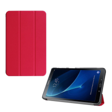 Gigapack Tok álló, bőr hatású (aktív FLIP, oldalra nyíló, TRIFOLD asztali tartó funkció) PIROS [Samsung Galaxy Tab A 10.1 WIFI (2016) SM-T580] (5996457651733) tablet tok