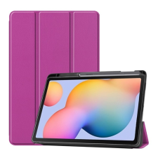 Gigapack Tok álló, bőr hatású (aktív FLIP, oldalra nyíló, TRIFOLD asztali tartó funkció, S Pen tartó) LILA Samsung Galaxy Tab S6 Lite 10.4 LTE (SM-P615) 2020, Samsung Galaxy Tab S6 Lite 10.4 WIFI (S tablet tok