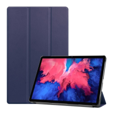 Gigapack Tok álló, bőr hatású (aktív flip, oldalra nyíló, TRIFOLD asztali tartó funkció) SÖTÉTKÉK Lenovo Tab P11 (TB-J606F) tablet tok