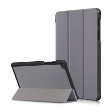 Gigapack Tok álló, bőr hatású (aktív FLIP, oldalra nyíló, TRIFOLD asztali tartó funkció) SZÜRKE [Samsung Galaxy Tab A 8.0 LTE (2019) SM-T295] (5996457905232) tablet tok