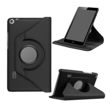 Gigapack Tok álló, bőr hatású (FLIP, asztali tartó funkció, 360°-ban forgatható) FEKETE [Huawei Mediapad T3 7] (5996457834457) tablet tok