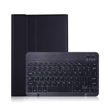 Gigapack Tok álló, bőr hatású (FLIP, bluetooth billentyűzet, asztali tartó funkció, QWERTY, angol nyelvű) FEKETE [Samsung Galaxy Tab A7 10.4 (2020) LTE SM-T505] (5996591010618) tablet tok