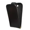 Gigapack Tok álló, bőr hatású (FLIP, lefelé nyíló, szilikon tartó) FEKETE Nokia 225 (2015)