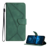 Gigapack Tok álló, bőr hatású (FLIP, oldalra nyíló, asztali tartó, bankkártya tartó, varrás minta + kézpánt) SÖTÉTZÖLD T Phone 3 5G