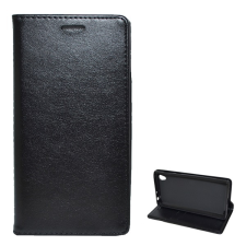 Gigapack Tok álló, bőr hatású (FLIP, oldalra nyíló, asztali tartó funkció) FEKETE Sony Xperia L1 (G3312) tok és táska