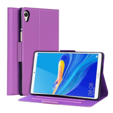 Gigapack Tok álló, bőr hatású (FLIP, oldalra nyíló, asztali tartó funkció, karbon minta) LILA Huawei MediaPad M6 8.4 WIFI, Huawei MediaPad M6 8.4 LTE tok és táska