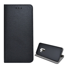 Gigapack Tok álló, bőr hatású (FLIP, oldalra nyíló, asztali tartó funkció, rombusz minta) FEKETE [Samsung Galaxy S9 Plus (SM-G965)] tok és táska