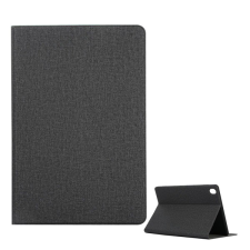 Gigapack Tok álló, bőr hatású (FLIP, oldalra nyíló, asztali tartó funkció, textil hatás) FEKETE [Huawei MediaPad M6 10.8 LTE] (5996457894741) tablet tok
