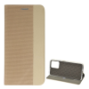 Gigapack Tok álló, bőr hatású (FLIP, oldalra nyíló, asztali tartó funkció, textil minta) ARANY Xiaomi Poco X5 5G, Xiaomi Redmi Note 12 5G