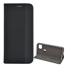 Gigapack Tok álló, bőr hatású (FLIP, oldalra nyíló, asztali tartó funkció, textil minta) FEKETE [Motorola Moto G 5G (XT2113)] (5996591109435) tok és táska