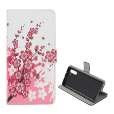 Gigapack Tok álló, bőr hatású (FLIP, oldalra nyíló, asztali tartó funkció, virág minta) FEHÉR Samsung Galaxy Note 10 (SM-N970F) tok és táska