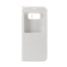 Gigapack Tok álló, bőr hatású (FLIP, oldalra nyíló, hívókijelzés, View Window) FEHÉR Samsung Galaxy S8 Plus (SM-G955) tok és táska