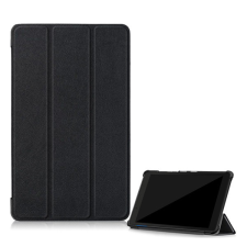Gigapack Tok álló, bőr hatású (FLIP, oldalra nyíló, TRIFOLD asztali tartó funkció) FEKETE [Lenovo Tab E8 (TB-8304F1)] (5996457825035) tablet tok
