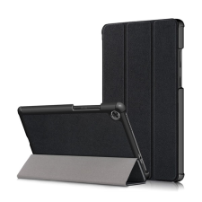Gigapack Tok álló, bőr hatású (FLIP, oldalra nyíló, TRIFOLD asztali tartó funkció) FEKETE Lenovo Tab M8 (TB-8505F) WIFI, Lenovo Tab M8 (TB-8505X) LTE tablet tok