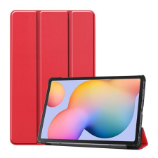 Gigapack Tok álló, bőr hatású (FLIP, oldalra nyíló, TRIFOLD asztali tartó funkció) PIROS [Samsung Galaxy Tab S6 Lite 10.4 LTE (SM-P619) 2022] tablet tok