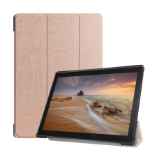 Gigapack Tok álló, bőr hatású (FLIP, oldalra nyíló, TRIFOLD asztali tartó funkció) ROZÉARANY [Lenovo Tab E10 (TB-X104F)] (5996457843275) tablet tok