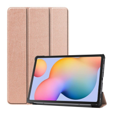 Gigapack Tok álló, bőr hatású (FLIP, oldalra nyíló, TRIFOLD asztali tartó funkció) ROZÉARANY [Samsung Galaxy Tab S6 Lite 10.4 LTE (SM-P619) 2022] (5996457983322) tablet tok