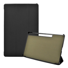 Gigapack Tok álló, bőr hatású (FLIP, oldalra nyíló, TRIFOLD asztali tartó funkció, S Pen tartó) FEKETE [Samsung Galaxy Tab S7 FE 5G (SM-T736)] (5996591101996) tablet tok