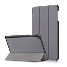 Gigapack Tok álló, bőr hatású (FLIP, oldalra nyíló, TRIFOLD asztali tartó funkció) SZÜRKE Samsung Galaxy Tab A 10.1 WIFI (2019) SM-T510, Samsung Galaxy Tab A 10.1 LTE (2019) SM-T515 tablet tok