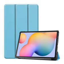 Gigapack Tok álló, bőr hatású (FLIP, oldalra nyíló, TRIFOLD asztali tartó funkció) VILÁGOSKÉK [Samsung Galaxy Tab S6 Lite 10.4 LTE (SM-P619) 2022] tablet tok