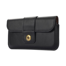 Gigapack tok fekvő, bőr hatású (univerzális, övre fűzhető, 7.2" méret) fekete tok és táska